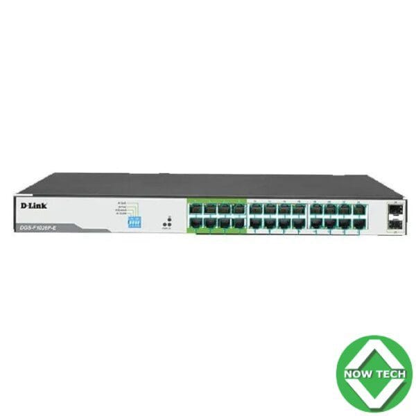 Switch DLink DGS-F1026P-E 24 Ports Gigabit POE avec 2 ports SFP non manageable en vente au Cameroun
