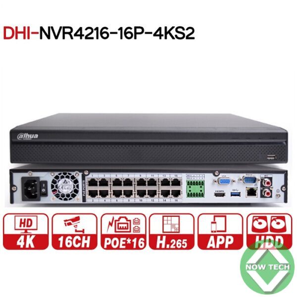 NVR DAHUA NVR4216-16P-4KS2 16 cameras - PoE  moins cher bon prix en vente au Cameroun