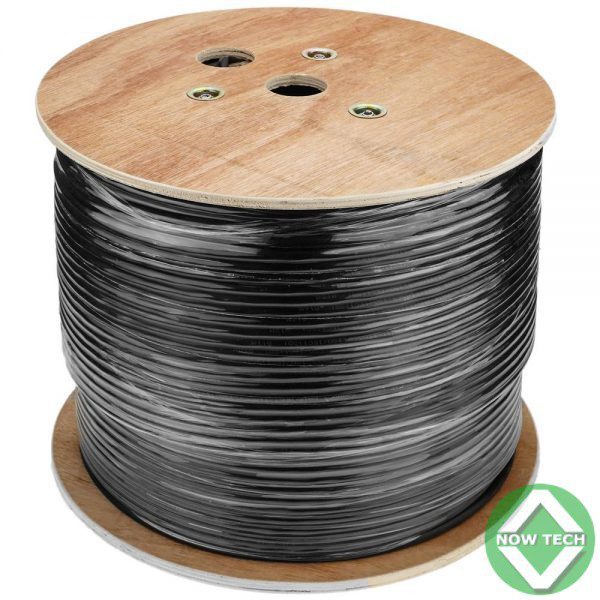 Cable Réseau FTP cat 6 NOIR Outdoor 305m tourelle