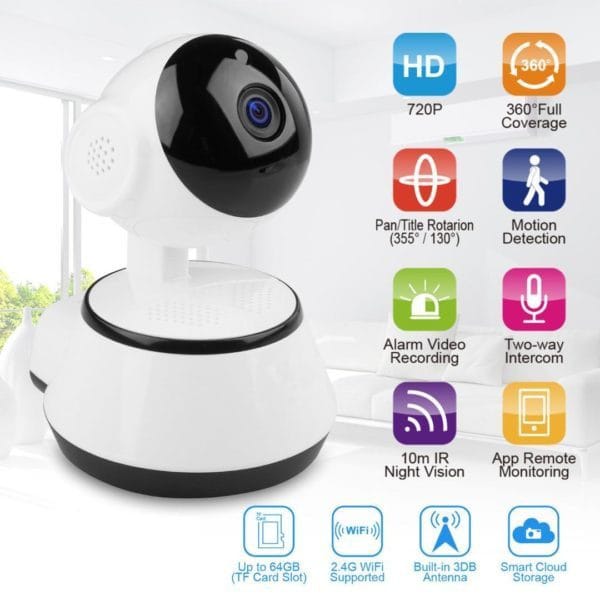 Caméra Ip Wifi caméra de sécurité bébé moniteur 2MP caméra de vidéosurveillance PTZ ration 180° bon prix en vente au Cameroun