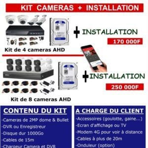 kit cameras + installation offre speciale en vente au Cameroun bon prix