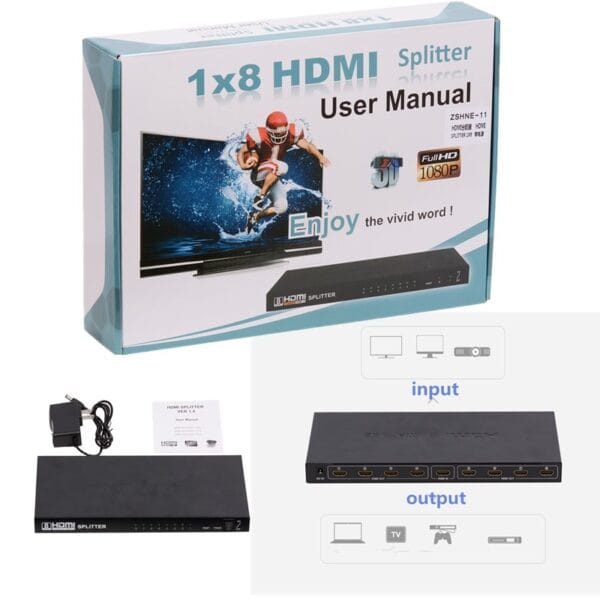 HD 1X8 SPLITTER USER MANUEL en vente au cameroun bon prix