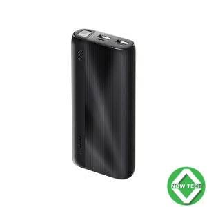 Type de cellule de batterie : batterie au lithium Capacité : 20 000 mAh (74 Wh) Entrée (Micro USB) : 5 V 2 A Entrée (Type-C): 5V 2A Sortie 1 (USB-A) : 5 V 2,1 A (max.) Sortie 2 (USB-A) : 5 V 2,1 A (max.)