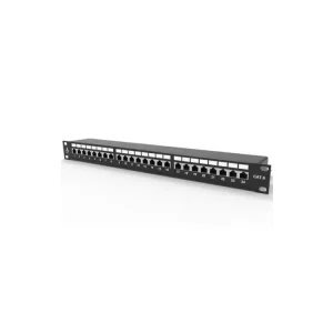 Nom du produit : panneau de dispositif transdermique de 19 pouces, RJ45, 24 ports CAT6 Marque : AICO Couleur : Noir Capacité (U) : 1 Catégorie: Rack - Bays Nombre de ports: 24 ports de PTT Nombre de pouces : 19 '' Garantie : 6 mois