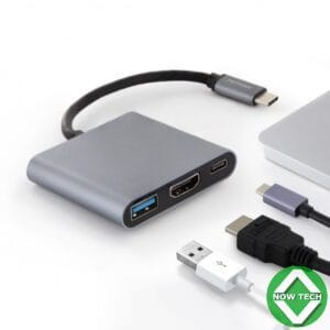 Adaptateur hub Type C 3 en 1 vers HDMI 4K + USB 3.0 bon prix en vente au Cameroun