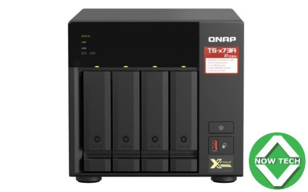 Serveur de stockage NAS QNAP TS-473A-8G, 4 Baies vides  processeur quadricœur AMD Ryzen V1500B 2,2 GHz Système d’exploitation QTS 4.5.2.  bon prix en vente au Cameroun