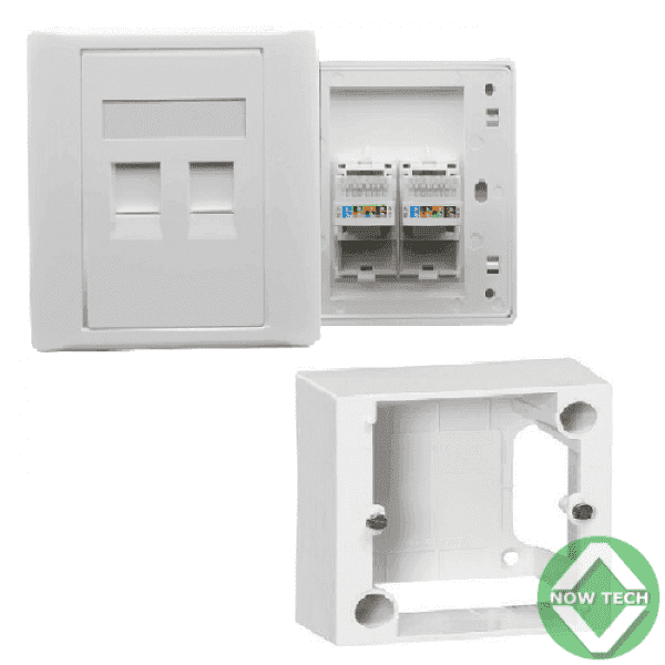 Prise Réseau Ethernet AICO RJ45 Cat 6 FTP 2 modules Mosaic Complete bon prix en vente au Cameroun