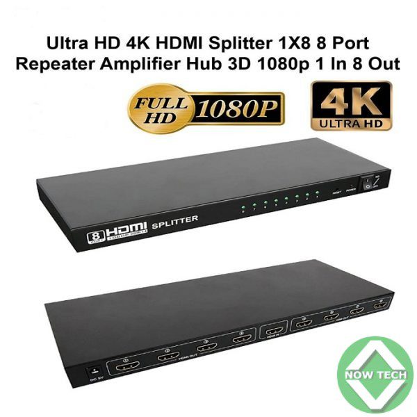 Hub Splitter HDMI 1X8 4K  1 entrée 8 sorties 4K SPLHD1X84K bon prix en vente au Cameroun