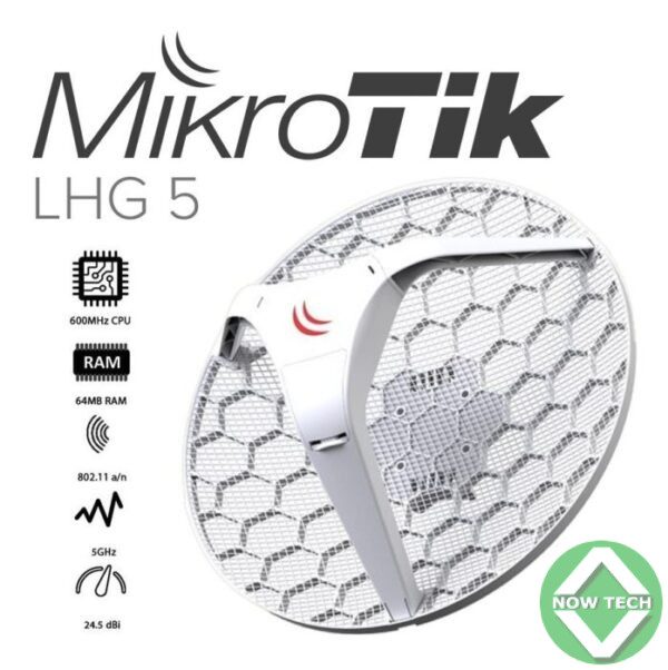 Antenne MikroTik RBLHG-5HPnD-XL – 5 GHz, 24 dBi, Grid Parabolique – Bon prix en vente au Cameroun – Image 3