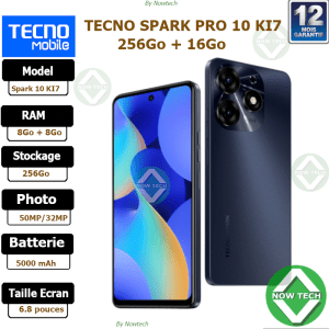 Telephone tecno spark 10 pro 256GB