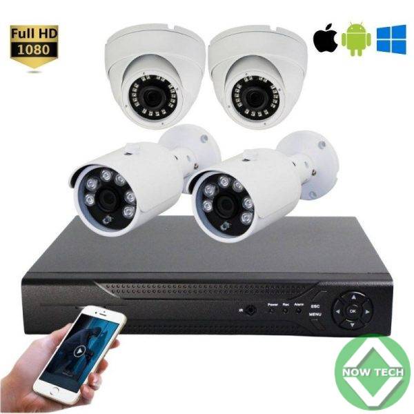 KIT DE 4 CAMERAS AHD EURONET FILAIRE  4CH 2MP  Bon prix en vente