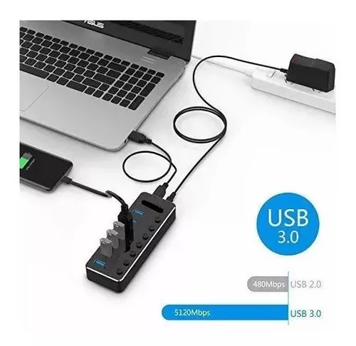 hub USB 3.0 avec adaptateur secteur kp-3017 bon prix