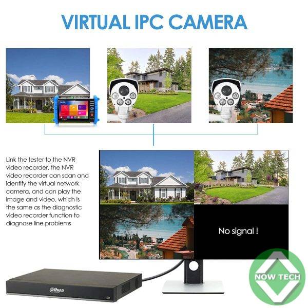Testeur de caméra de vidéosurveillance  caméra IP de sécurité IPCXS-ACHITU 8MP CVI TVI AHD SDI CVBS avec Écran tactile IPS 7 pouces Prise en charge TDR POE WIFI 4K HDMI – Image 6