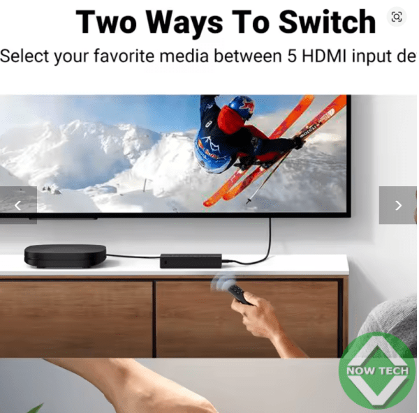 HDMI Switch 5 in 1 out 4k@60hz avec télécommande bon prix en vente au Cameroun