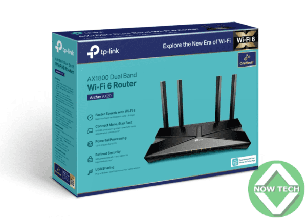Routeur TP-LINK Archer AX20 AX1800 Dual-Bande Wi-Fi 6 – Performance fiable, couverture étendue – Bon prix en vente au Cameroun