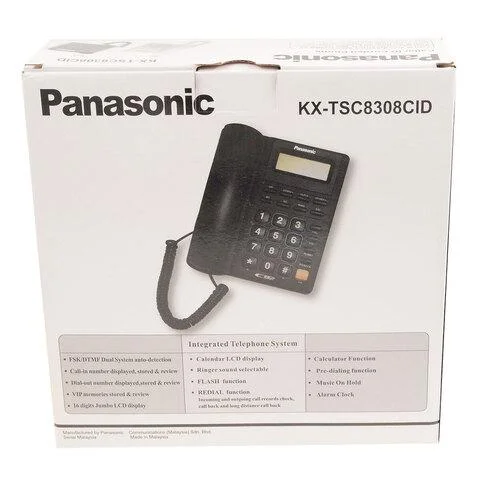 Téléphone de bureau avec écran LCD et calculatrice Panasonic KX-TSC8308CID