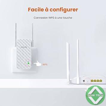 Tenda A9 Répéteur WiFi - Amplificateur WiFi 300Mbps, WiFi Extender