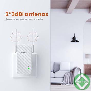Tenda A9 Répéteur WiFi - Amplificateur WiFi 300Mbps, WiFi Extender