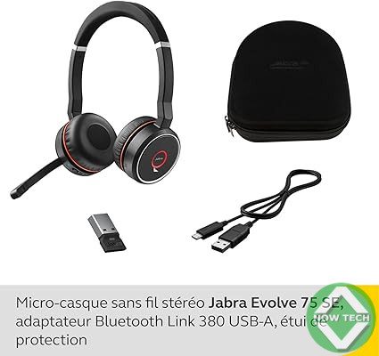 Jabra Evolve 75 SE - Micro-casque stéréo Bluetooth