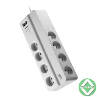 Rallonge APC  8 ports Parasurtenseur multiples prises PM8-GR  36A Blanc bon prix en vente au Cameroun – Image 2