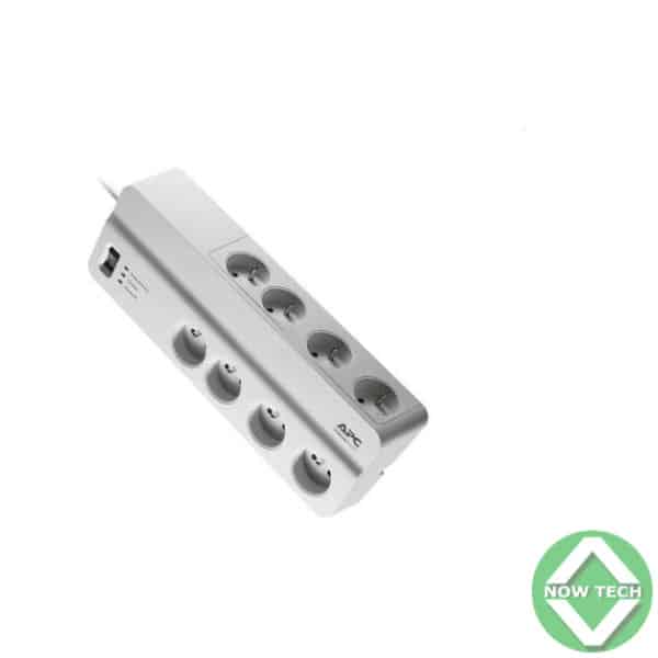 Rallonge APC 8 ports Parasurtenseur multiples prises PM8-GR 36A Blanc