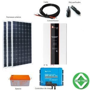 Kit solaire 06 Panneaux de 325W convertisseur hybride 5kva bon prix en vente au Cameroun
