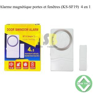 Alarme de porte/fenêtre KS-SF19  4 en 1 avec sonnette magnétique 110 dB  bon prix en vente