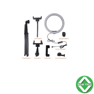 Anneau lumineux 13" avec trépied 76" et 3 supports pour téléphone bon prix en vente au cameroun