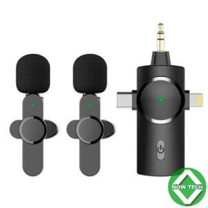microphone cravate professionnel multimédias  sans fil K15 3en1 en vente